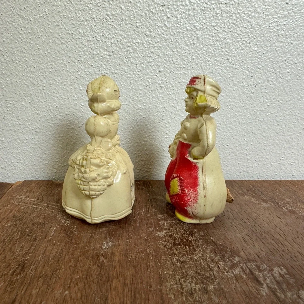 Vintage Dutch Boy Girl Salt‎ Pepper Shakers Set Holland Souvenir Novelty Decor